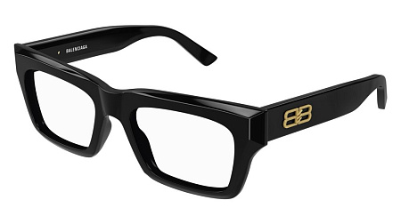 Balenciaga BB0240O-001 52 Optical Frame BLACK-BLACK-TRANSPARENT
