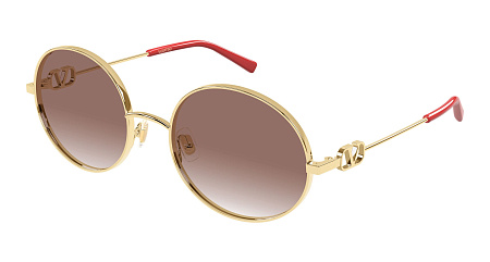 Valentino VG0027S-003 56 Sunglass GOLD-GOLD-RED