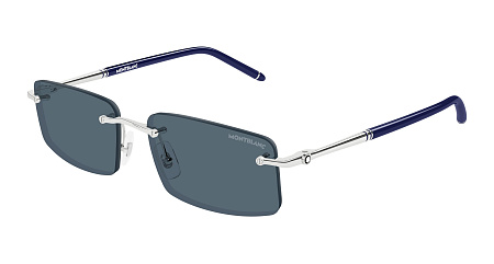 Montblanc MB0443S-003 56 Sunglass SILVER-SILVER-GREY Montblanc MB0443S-003 56 Sunglass SILVER-SILVER-GREY