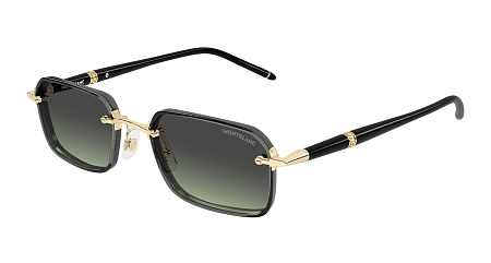 Montblanc MB0483S-004 54 Sunglass GOLD-BLACK-GREY Montblanc MB0483S-004 54 Sunglass GOLD-BLACK-GREY