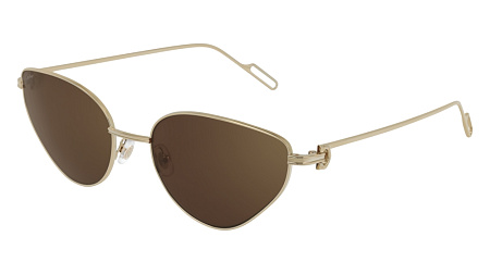 Cartier CT0155S-002 57 Sunglass GOLD-GOLD-BROWN