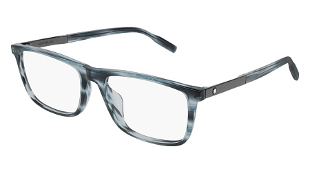 Montblanc MB0021O-008 57 Optical Frame BLUE-RUTHENIUM-TRANSPARENT Montblanc MB0021O-008 57 Optical Frame BLUE-RUTHENIUM-TRANSPARENT