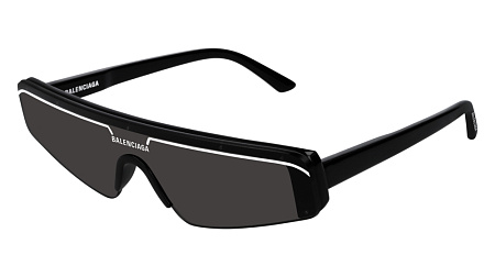 Balenciaga BB0003S-001 99 Sunglass BLACK-BLACK-GREY