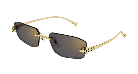 Cartier CT0474S-001 56 Sunglass GOLD-GOLD-GREY