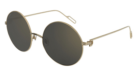 Cartier CT0156S-001 56 Sunglass GOLD-GOLD-GREY
