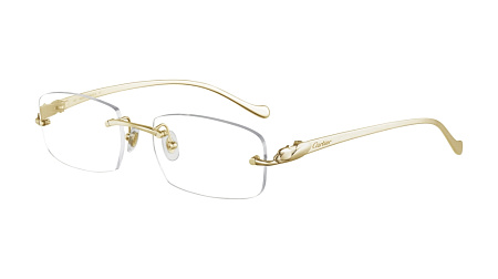 Cartier CT0061O-002 53 Optical Frame GOLD-GOLD-TRANSPARENT