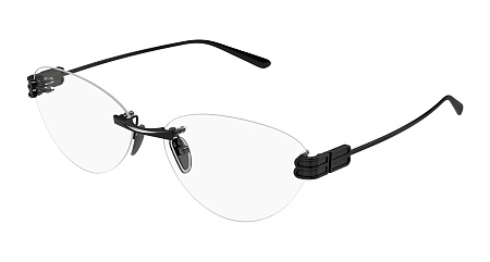 Balenciaga BB0489O-002 61 Optical Frame BLACK-BLACK-TRANSPARENT