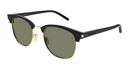 Saint Laurent SL 108-014 52 Sunglass BLACK-BLACK-GREEN