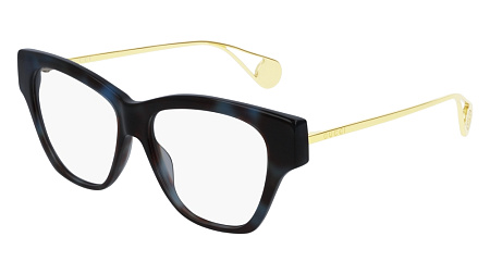 Gucci GG0438O-003 52 Optical Frame HAVANA-GOLD-TRANSPARENT