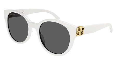 Balenciaga BB0134SA-005 55 Sunglass WHITE-GOLD-GREY