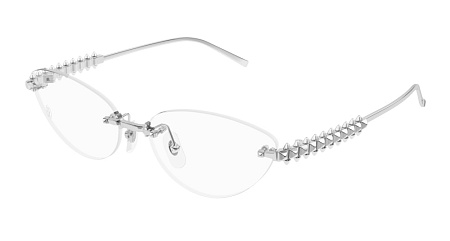 Cartier CT0565O-002 57 Optical Frame SILVER-SILVER-TRANSPARENT