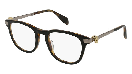 Alexander McQueen AM0085O-001 49 Optical Frame BLACK-RUTHENIUM-TRANSPARENT
