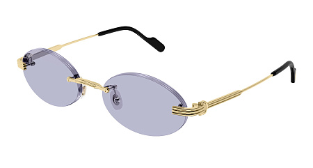 Cartier CT0615S-004 53 Sunglass GOLD-GOLD-VIOLET