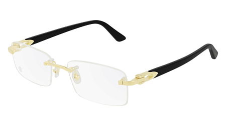 Cartier CT0287O-001 54 Optical Frame GOLD-BLACK-TRANSPARENT Cartier CT0287O-001 54 Optical Frame GOLD-BLACK-TRANSPARENT
