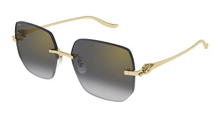 Cartier CT0549S-001 57 Sunglass GOLD-GOLD-GREY