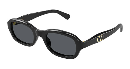 Valentino VG0010S-001 51 Sunglass BLACK-BLACK-GREY