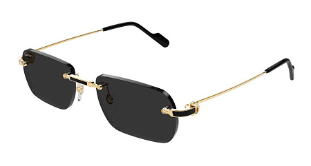 Cartier CT0498S-001 55 Sunglass GOLD-GOLD-GREY Cartier CT0498S-001 55 Sunglass GOLD-GOLD-GREY