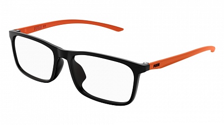 Puma PE0174OA-003 56 Optical Frame BLACK-ORANGE-TRANSPARENT