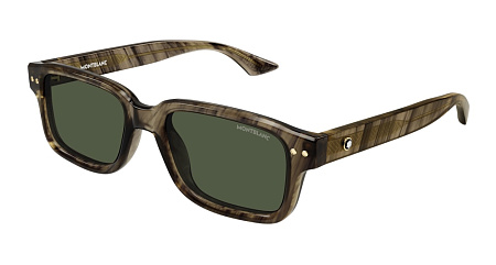Montblanc MB0286S-004 53 Sunglass BROWN-BROWN-GREEN