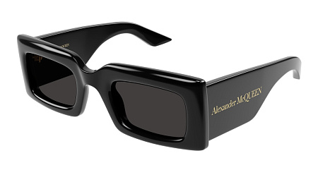 Alexander McQueen AM0433S-001 50 Sunglass BLACK-BLACK-GREY