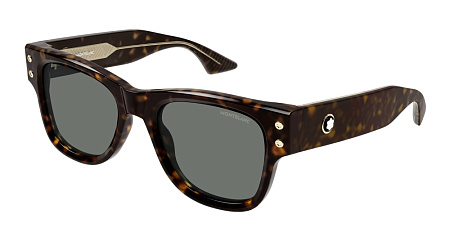 Montblanc MB0381S-002 54 Sunglass HAVANA-HAVANA-GREY