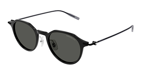 Montblanc MB0355S-001 49 Sunglass BLACK-BLACK-GREY Montblanc MB0355S-001 49 Sunglass BLACK-BLACK-GREY