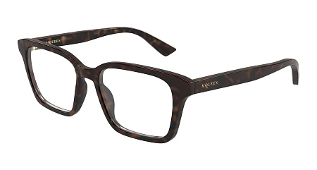 Alexander McQueen AM0566O-002 53 Optical Frame HAVANA-HAVANA-TRANSPARENT