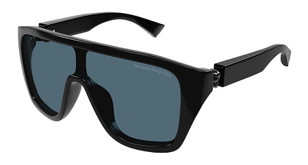 Alexander McQueen AM0430S-004 99 Sunglass BLACK-BLACK-GREEN