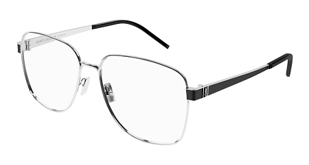 Saint Laurent SL M134-002 57 Optical Frame SILVER-SILVER-TRANSPARENT