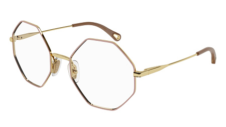 Chloe CH0022O-011 53 Optical Frame NUDE-GOLD-TRANSPARENT