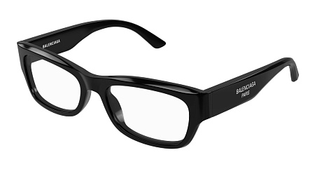 Balenciaga BB0392O-001 55 Optical Frame BLACK-BLACK-TRANSPARENT