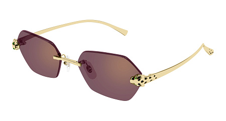 Cartier CT0636S-003 55 Sunglass GOLD-GOLD-VIOLET Cartier CT0636S-003 55 Sunglass GOLD-GOLD-VIOLET