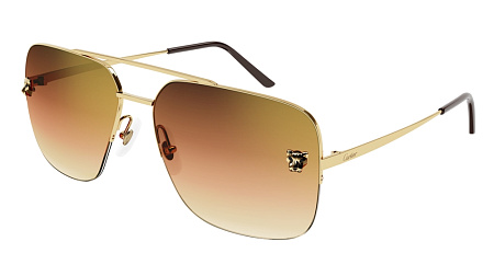 Cartier CT0244S-006 59 Sunglass GOLD-GOLD-ORANGE