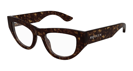 Alexander McQueen AM0512O-002 51 Optical Frame HAVANA-HAVANA-TRANSPARENT