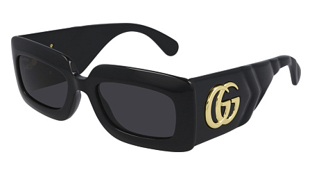 Gucci GG0811S-001 53 Sunglass BLACK-BLACK-GREY