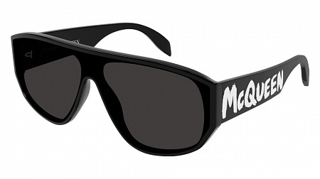 Alexander McQueen AM0386S-001 99 Sunglass BLACK-BLACK-GREY