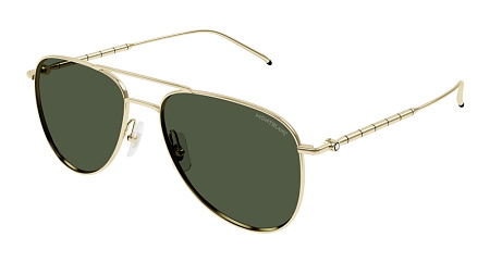 Montblanc MB0311S-002 58 Sunglass GOLD-GOLD-GREEN