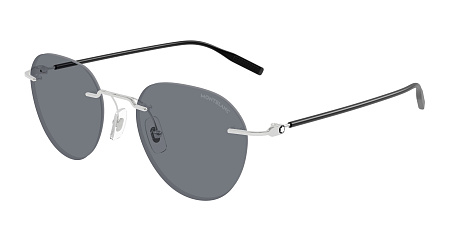 Montblanc MB0428S-002 51 Sunglass SILVER-SILVER-GREY Montblanc MB0428S-002 51 Sunglass SILVER-SILVER-GREY