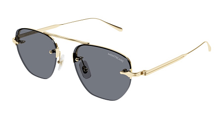 Montblanc MB0404S-001 52 Sunglass GOLD-GOLD-GREY