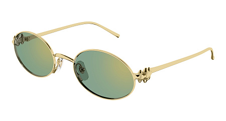 Cartier CT0644S-004 52 Sunglass GOLD-GOLD-GREEN