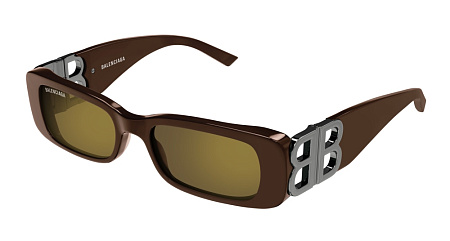 Balenciaga BB0096S-019 51 Sunglass BROWN-RUTHENIUM-BRONZE