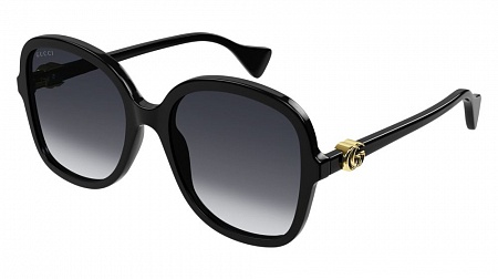 Gucci GG1178S-002 56 Sunglass BLACK-BLACK-GREY