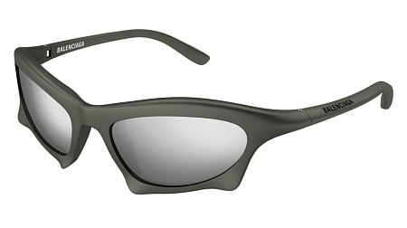 Balenciaga BB0229S-002 59 Sunglass RUTHENIUM-RUTHENIUM-SILVER