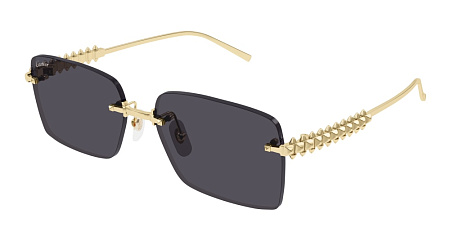 Cartier CT0545S-002 58 Sunglass GOLD-GOLD-SMOKE