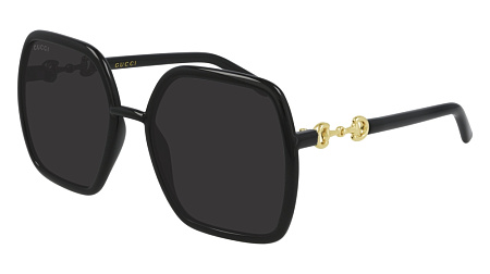 Gucci GG0890S-001 55 Sunglass BLACK-BLACK-GREY