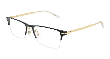 Montblanc MB0468O-006 58 Optical Frame BLACK-GOLD-TRANSPARENT