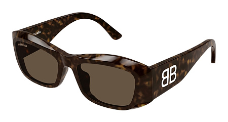 Balenciaga BB0397SA-002 54 Sunglass HAVANA-HAVANA-BROWN