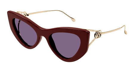 Gucci GG1565S-004 52 Sunglass BURGUNDY-GOLD-VIOLET