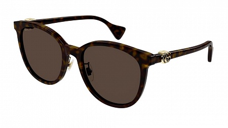 Gucci GG1180SK-004 56 Sunglass HAVANA-HAVANA-BROWN