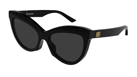 Balenciaga BB0217S-001 57 Sunglass BLACK-BLACK-GREY